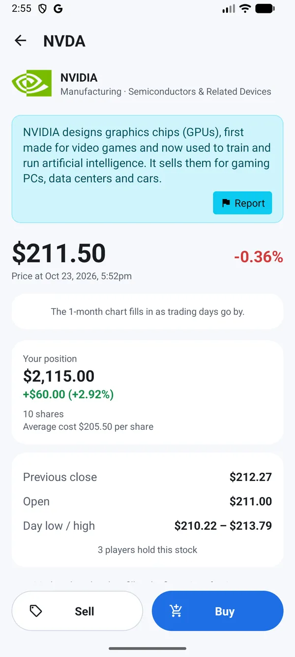 A stock