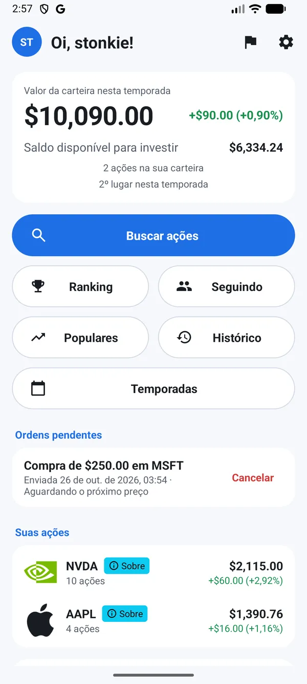 Sua carteira